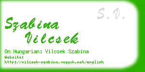 szabina vilcsek business card